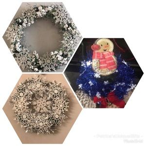 Set of 3 wreaths for the wall